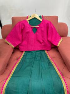 Beautiful Designer Saree With Fancy Lace and heavy Latakan on pallu And Blouse - Product Image 2