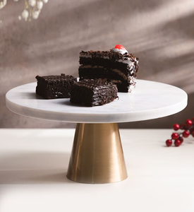 แท่นวางเค้กแบบทำจากไม้และหินอ่อนที่วางโชว์ขนมดีไซน์หรูหราแท่นวางเค้กแบบมีสไตล์ - Product Image 3