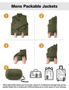 Chaqueta de Invierno Impermeable para Hombre, Ligera, de Lona con Camuflaje, Acolchada, para Viajes, Senderismo, Plegable, para Primavera - Product Image 5