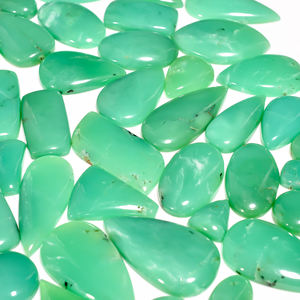 Vente en gros de beaux cabochons de quartz chrysoprase naturels en vrac pour la fabrication de bijoux - Product Image 4