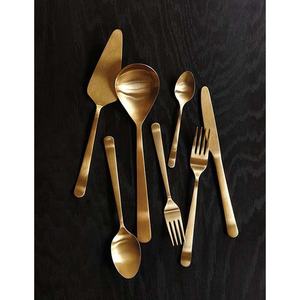 Luxury Stainless Steel Wedding Banquet <b>Gold</b> Plated Cutlery Amazing Modern Long Handle Cutlery Stainless Steel Knife Fork Cutlery - Product Image 3