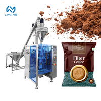 Machine d'emballage automatique de poudre en sachet avec contrôle PLC et doseur à vis sans fin, pour poudre fine et poudre de café, 500g 1000g