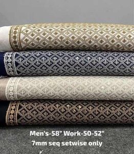 Tissu de broderie Chikan rayonne écologique léger de qualité supérieure matériau extensible tissé pour les vêtements ethniques des filles en gros - Product Image 4