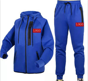 2025 personnalisé formation Jogging confortable fermeture éclair sweats à capuche costumes deux pièces ensemble survêtements pour hommes unisexe survêtements - Product Image 5