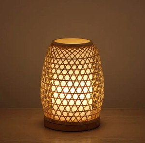 Lámpara de mesa de bambú ecológica: perfecta para crear acogedoras vibraciones de jardín interior en salas de estar y escritorios - Product Image 5