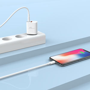 GAN PD 20W USB y cable tipo C 6A Transferencia de datos de carga rápida Micro-USB a tipo C Longitud de 10 pies Blanco DE LA TC-135-IP - Product Image 3