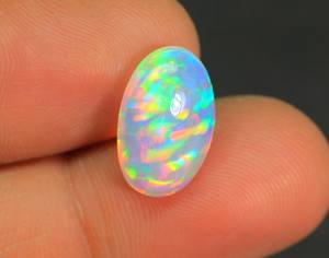 Merveilleuse pierre précieuse opale éthiopienne lisse polie forme ovale Welo brillant Multi Flashy cabochon opale éthiopienne pour la fabrication de bijoux - Product Image 5