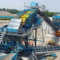 Installation de lavage de sable stationnaire avec pompe |   Machine de nettoyage du sable industrielle haute capacité et durable pour le recyclage du sol et du gravier