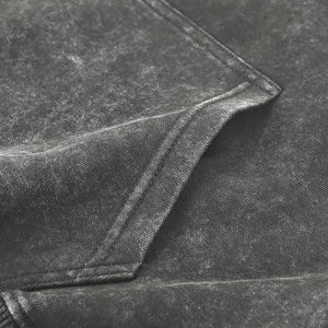 Prix de gros 2025, sweat à capuche personnalisé pour homme, streetwear d'hiver, déchiré, lavage à l'acide, double couche, molleton lourd, coupe-vent - Product Image 3