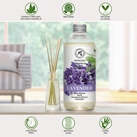 Aromatika - Recarga de Difusor de Aroma Natural de Lavanda, 500 ml, Fragancia Duradera para Habitaciones, Aceite para Difusor de Varillas, Aromaterapia