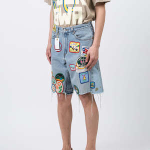 Ropa Urbana de Verano, Deportiva, Personalizada, Estilo Recto y Holgado, Desgastada, Lavado Oscuro, Poliéster/Algodón, Lona Sólida, Transpirable e Impermeable - Product Image 3