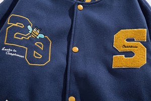 Wholesale High Quality Wool Varsity College <b>Jackets</b> for Big Tall Men Plus Size Custom Logo Plain Letterman Varsity <b>Jackets</b> - Product Image 3