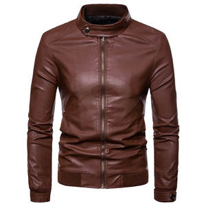 Veste en cuir pour homme, vente chaude, nouvelle mode, veste en cuir pour homme, veste en cuir coupe-vent - Product Image 2