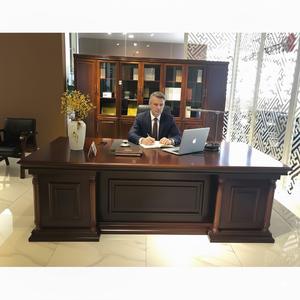 Muebles de Oficina Ejecutivos Clásicos de Madera Antiguos, Escritorio Ejecutivo + Gabinete + Silla + Mesa de Centro, Conjunto de Muebles de Oficina - Product Image 5