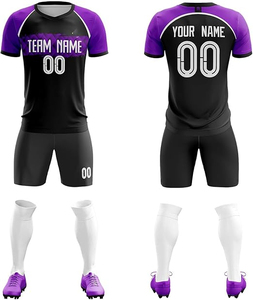 Uniformes de fútbol de talla juvenil OEM de la mejor calidad de Pakistán Camiseta de fútbol de estilo superior con logotipo personalizado impreso Stock barato - Product Image 3