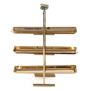 Plateau à Chocolat à Deux Niveaux Plaqué Or Forme Rectangle Plateau à Chocolat Fait Main Classique Élégant Vente en Gros Nouveau Plateau à Chocolat - Product Image 2