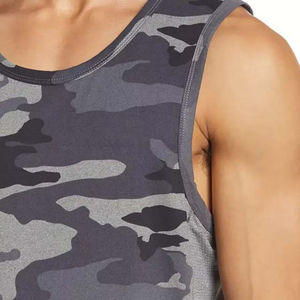 Camisetas sin mangas para hombre, chaleco de algodón de verano para gimnasio, camisetas sin mangas para hombre, camisetas sin mangas transpirables con diseño de camuflaje de estilo informal ajustado para hombre - Product Image 4