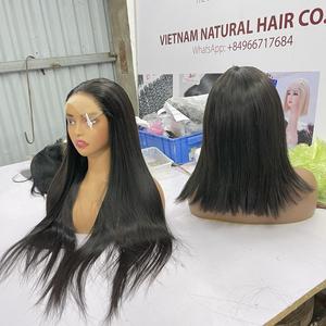 Pelucas frontales de encaje de cabello humano virgen de 250 densidad, peluca HD de extensión Natural recta de hueso de cabello vietnamita crudo para humano negro - Product Image 2