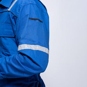 Combinaisons de travail ignifuges en coton haute visibilité 1 pièce Veste Pantalon Uniforme de travail Pétrole Gaz Réfléchissant Sécurité Résistant aux flammes FR FRC Vêtements de travail - Product Image 6