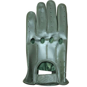 Guantes de cuero genuino sin forro totalmente personalizados Fabricante profesional hecho guantes de conducción de dedo completo - Product Image 4