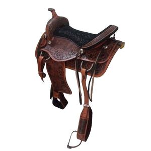 Diseño atractivo tallado a mano cómodo placer occidental montar a caballo sillín vaquero occidental doma sillín con tachuela a juego - Product Image 5