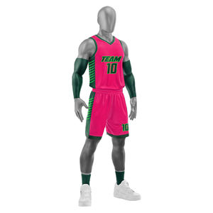 Design de maillot de basket-ball personnalisé pour kit d'équipe Col en V Sublimation haut de gamme Fabriqué au Pakistan Pantalon de qualité supérieure Design personnalisé - Product Image 1