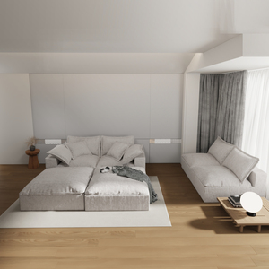 Kinh tế Thiết kế Chenille/vải to sợi sâu ghế sofa couches với có thể tháo rời thấp trở lại sofa đệm có thể tháo rời sofa Bìa - Product Image 4