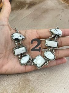 ทำด้วยมือเงินสเตอร์ลิงสีขาวควายเทอร์ควอยซ์สร้อยคออัญมณีธรรมชาติตัวหนา - Product Image 4