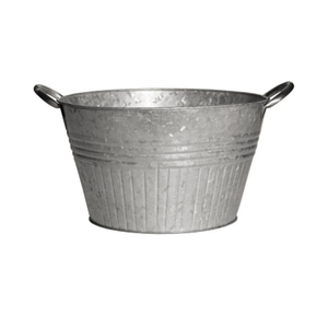 Precios de venta calientes, maceta de flores galvanizada de Metal con asas para balcón interior, decoración al aire libre, juego de macetas - Product Image 2