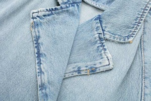 OEM/ODM personalización otoño temporada nuevo estilo de cuello alto mujeres chaquetas de mezclilla recortada Negro Azul chaqueta de la motocicleta - Product Image 3