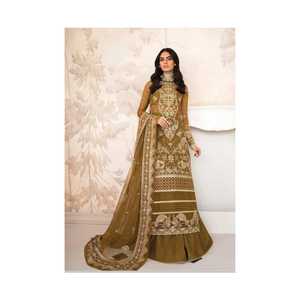 Vestido de gasa de 2 piezas de diseño pakistaní de lujo de algodón Salwar Kameez para Mujeres para la colección Mehndi Wear y Fancy Suits - Product Image 5