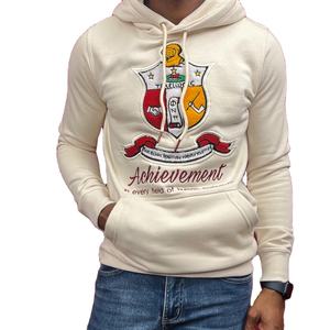 Sweat-shirts à capuche pour hommes en coton 100% imprimés sur mesure avec des lettres grecques de couleur crème pour les universités et les collèges, les sororités et les fraternités - Product Image 4