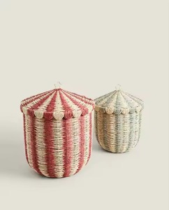 Handmade Woven <b>Seagrass</b> Flexible Design Cute Animal Laundry Hamper Home Storage <b>Baskets</b> Vietnam Wholesale for Bathroom - Product Image 3