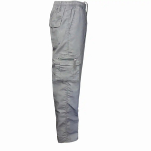 Pantalones cargo informales con cremallera para hombre, pantalones de chándal regular con punto de ajuste de tela de cintura ajustable, ligeros - Product Image 2