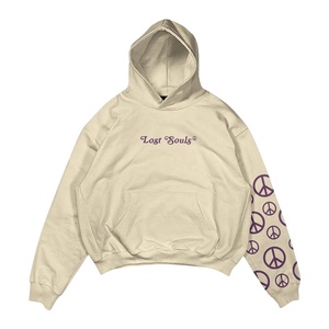 Ensemble de survêtement imprimé uni en gros pour homme et femme, décontracté, streetwear d'hiver, pull-over long en coton - Product Image 2