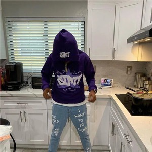 Star Letters Puff Print Hoodies Oversized Streetwear Hombres Calidad Algodón Liner Sudadera Top Mujeres Parejas Ropa - Product Image 2