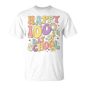 T-shirt Joyeux 100ème Jour d'École pour les Enseignants – Cadeau Promotionnel Original et Amusant pour les 100 Jours d'École - Product Image 1