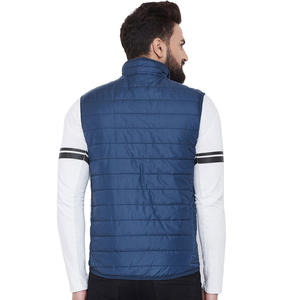 Chaleco acolchado de invierno para hombre de alta calidad, personalizado, de gran tamaño, informal, suelto, sólido, sin mangas, diseño de tela de concha de nailon, ropa exterior con cremallera - Product Image 3