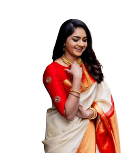 Top Bán Mới Thiết Kế 100% Tinh Khiết Lanh Saree Truyền Thống Ấn Độ Đẹp Thiết Kế Làm Việc Bộ Sưu Tập Trình bày - Product Image 1