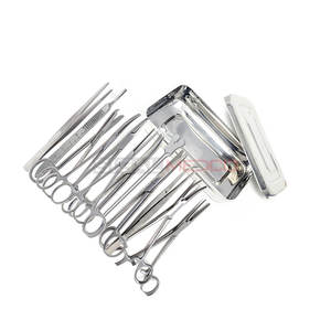 Kit de Sutura para Cirugía Menor, Caja de Instrumentos de Acero Inoxidable Alemán Reutilizable, Pinzas, Portaagujas, Uso Médico y Veterinario - Product Image 6