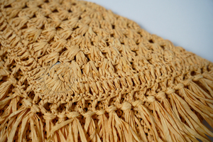 Bolso de mano de moda para mujer, de paja, con borlas y solapa, de fibra natural, ecológico, para playa y viajes, tendencia de verano - Product Image 3