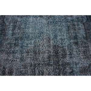 Alfombra Turca Vintage de 4.3x5.4 pies (130x166 cm), Alfombra Azul con Diseño Floral - Product Image 5