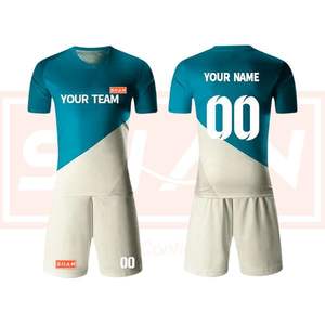 Ensemble d'uniformes de football de nouvelle conception Kits d'équipement prêts pour le matériel sublimés T-shirt de football américain léger à séchage rapide avec short - Product Image 4