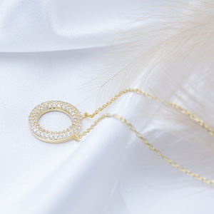 Collar de abalorio de forma redonda hueca CZ piedra al por mayor hecho a mano 925 joyería de plata esterlina - Product Image 4