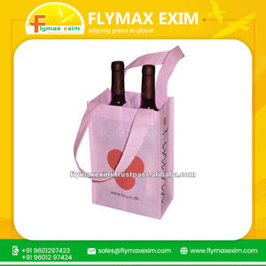 Personnalisé imprimé en gros 2 bouteilles non tissé sac à vin en gros pas cher Vintage bouteille vin naturel jute sac - Product Image 4