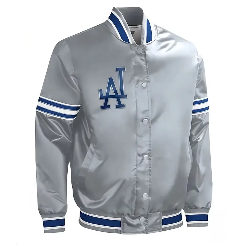 Customized Design Team Name & Number Windproof Nylon Canvas Cotton Filled Letter Starter Varsity Jacket