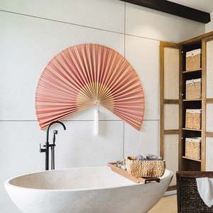 สินค้าใหม่พัดลมพับตกแต่งสำหรับตกแต่งเหนือเตียงพัดลมแขวนผนังขนาดใหญ่ทำจากไม้ไผ่จากผู้จำหน่ายเวียดนามการตกแต่งบ้าน - Product Image 4