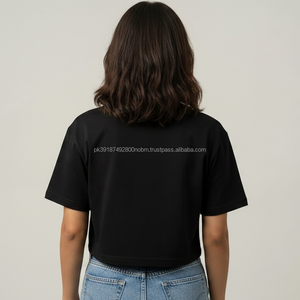Camiseta Corta de Moda para Mujer, Estilo Informal, de Secado Rápido, Transpirable, Tejida, Personalizable, Nueva Colección de Verano - Product Image 5