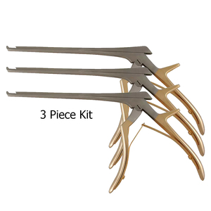 Juego de 3 Piezas de Rongeurs Kerrison Hechos a Medida, 7 Pulgadas, 3 mm, 4 mm, 5 mm, hasta 45 Grados, Mango Dorado, Instrumentos Quirúrgicos Ortopédicos - Product Image 1