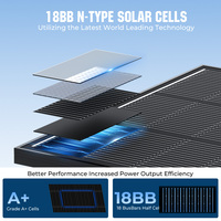 Panneau solaire rigide demi-cellule 200W pour kit solaire domestique avec support OEM ODM, module haute efficacité